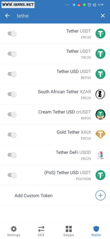 انواع تتر در تراست ولت